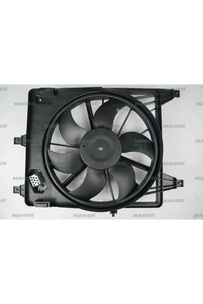 MAHER Fan Radyatör Logan 2004-2012 Sandero 2008-2013 1.4-1.6 16V Davlumbazlı Rezistanslı