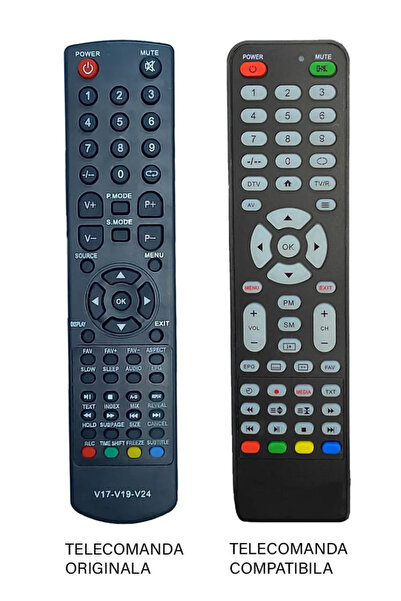 OEM Telecomanda inlocuitoare compatibila TV Vortex V17-V19-V24 (457)