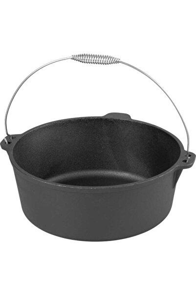 OEM Oala de Fonta, cu Maner din Inox, 10 L, 34×14 cm, Negru