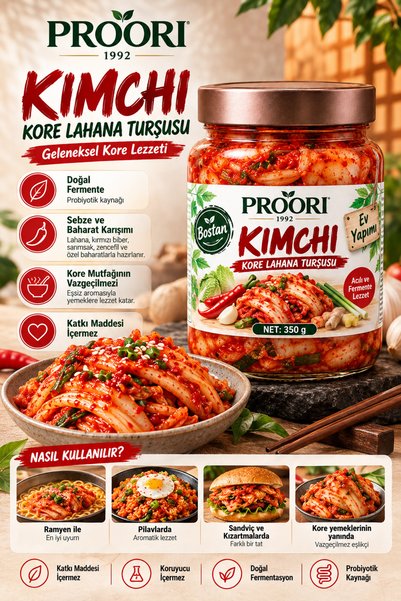 Proori Kimchi- Kore Lahana Turşusu 350 Gr