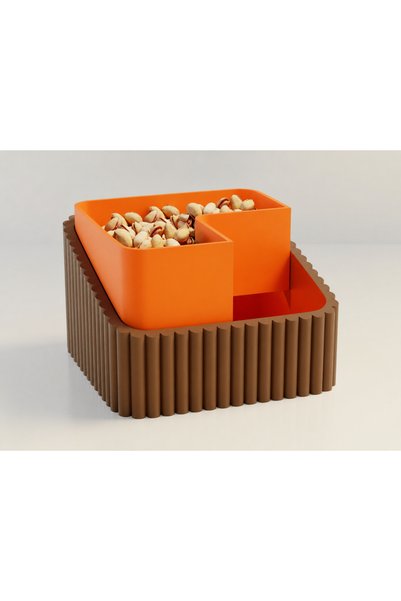 Bezos 3D Printing Peanut Bowl - Dual Chamber Shell Separator Presentation Bow...