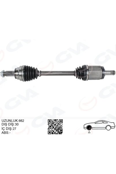 GVA Komple Aks Ön Sol BMW X5 E70 F15 X6 F16 E71 E72 662MM