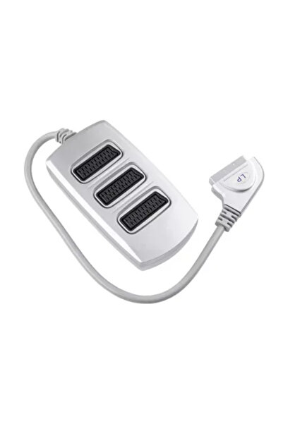 OEM Cablu adaptor Scart Box cu 3 cai Scart 21 pini mama