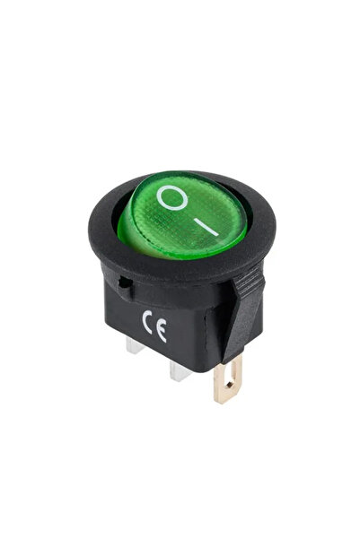OEM Intrerupator ON-OFF 12V 20A verde 3 pini IRS 101 cu retinere