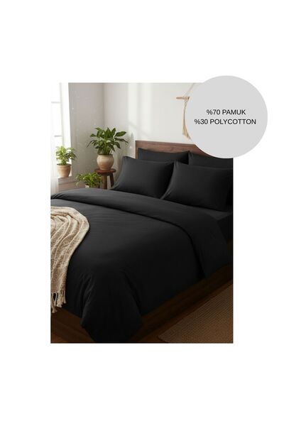 ayçiçek home Set lenjerie de pat dublă 200/200 cearșaf elastic 200/220 husă d...