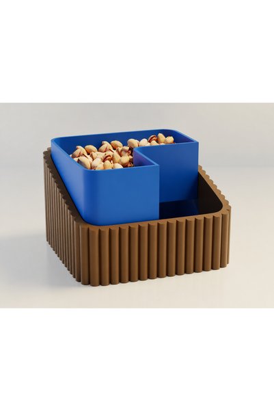 Bezos 3D Printing Peanut Bowl - Dual Chamber Shell Separator Presentation Bow...