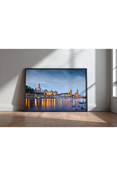 KEYFHOME Peisaj din Dresden Nr. 3 Tablou MDF înrămat Poster pentru decor de p...