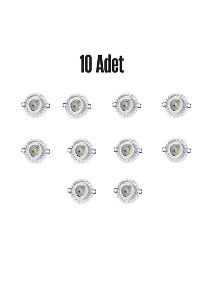 Cata CT-6594 SÜMBÜL cam spot ampülsüz led efekli 10 adet