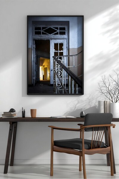 KEYFHOME Golden Gate Bridge Scenery Încadrat MDF Tablou Poster Living Wall De...