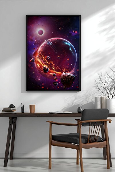 KEYFHOME Shattered Fantastik Science Fiction Art MDF cu rama Tablou Poster Li...