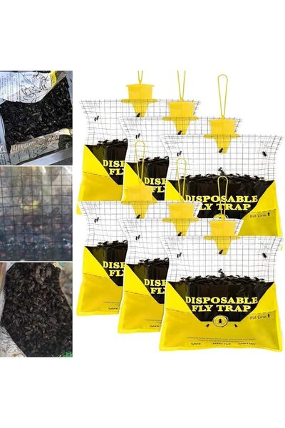 JKJ&ZXZ Jkj&Zxz Outdoor Hanging Fly Trap, 6 Pre-Infused Natural Traps, Fly Trap