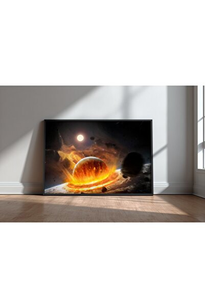 KEYFHOME Disruption Fantastic Science Fiction Art MDF cu rama Tablou Poster L...