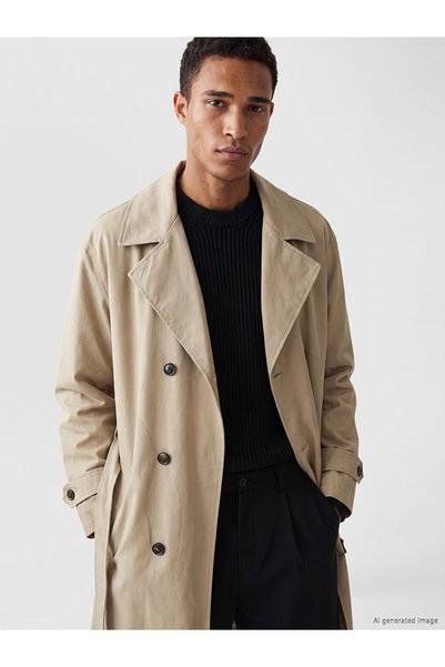 LC Waikiki Trench Coats - Beige - Regular