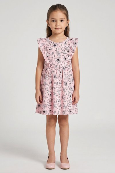 Lemon Kiss Kids Girl 3 Pieces Textured Dress, Multicolor