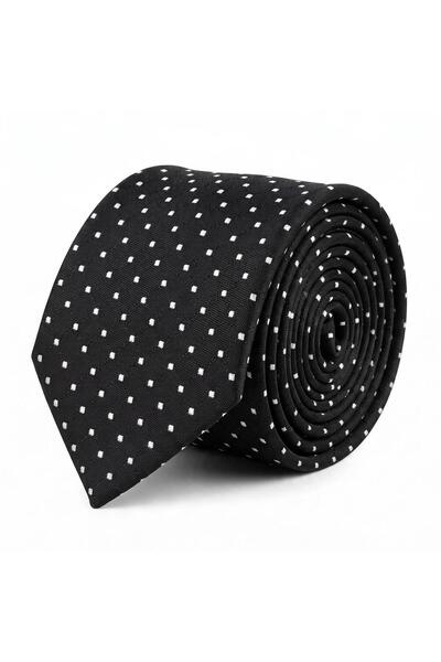 CROATE Cravată pentru bărbați cu buline, micro-țesută – Design elegant, durabil și atemporal
