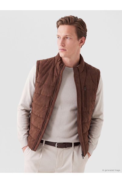 LC Waikiki Vestă matlasată Regular Fit cu guler mock pentru bărbați