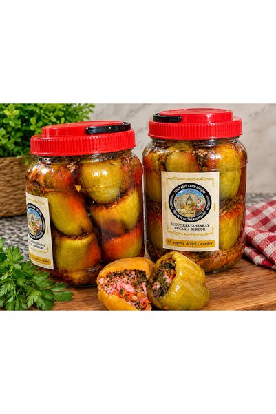 Genel Markalar El Yapımı Doğal Dolma Biber Turşusu 2 LT - Karışık Sebze Dolgu...