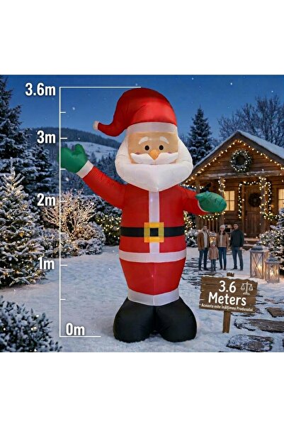 UnderShop 3.6М надуваем Дядо Коледа с 5 LED светлини