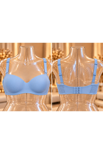 LUNESSA NİGHT Women's Supportive Balene-Filled No-Padding Strapless Bra with Lace Detail