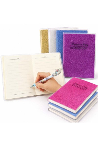 Reduceri Engros Glitter Notebook 10/set, Glossy Cover, Ruled 16x9.5cm, Variou...