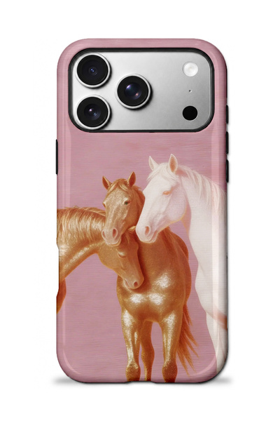 EDELFU متوافق مع iPhone 17 PRO MAX - Kanki Atlar، غطاء مزدوج الطبقات، غلاف حم...