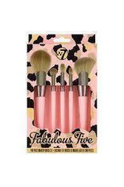 w7 Cosmetics Σετ με Πινέλα Μακιγιάζ από Συνθετική Τρίχα Fabulous Five Makeup ...