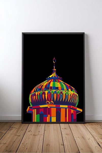 KEYFHOME Mosque and islamic architecture no 101 framed mdf table poster livin...