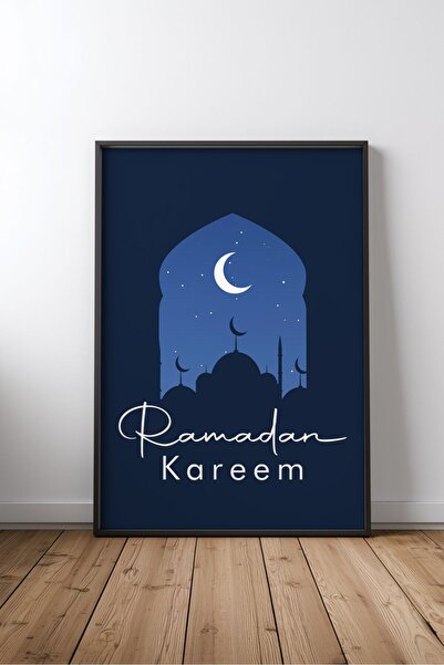 KEYFHOME Ramadan Kareem Islamic Art No 6 Înrămat MDF Tablou Poster Living Dec...