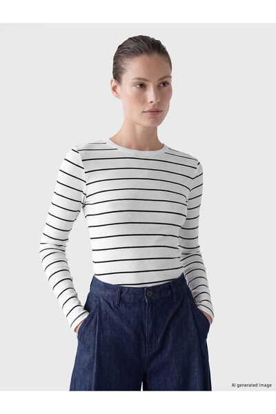 LC Waikiki Nevavm with a Difference, Lcw Everyday Ecru Camisole Striped Super...