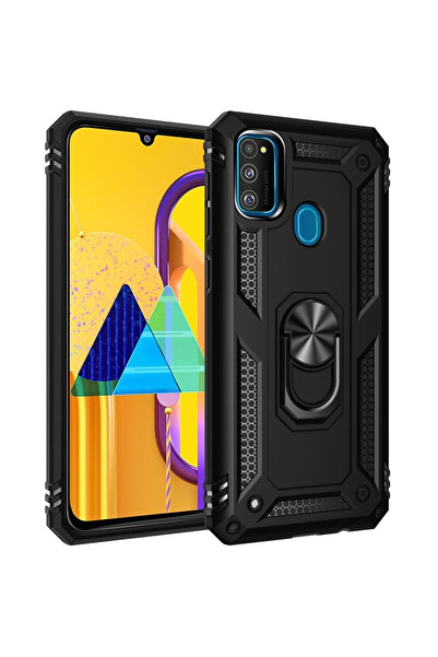 XGSM Husă blindată pentru Samsung Galaxy M21, Nox Case Ring, neagră