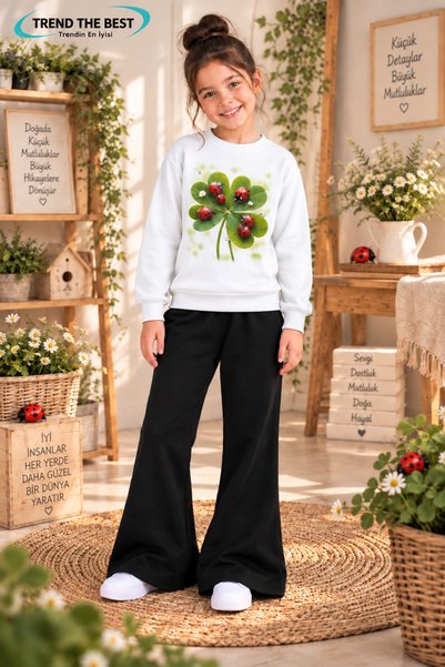 TREND THE BEST Trendin En İyisi Winter, Spring, and Autumn Girls' Black Spani...