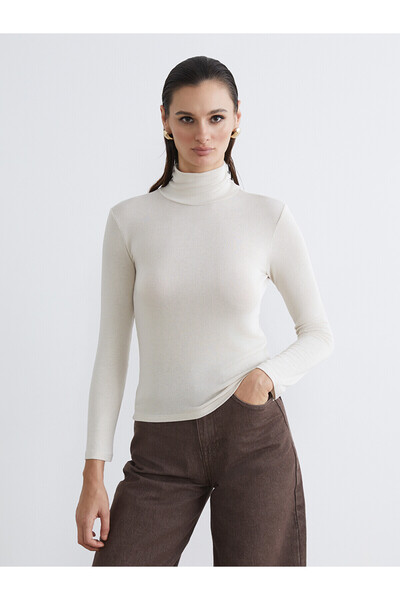 LC Waikiki Nevavm Farkıyla Soulife Beige Combed Cotton Plain Narrow & Slim Lo...