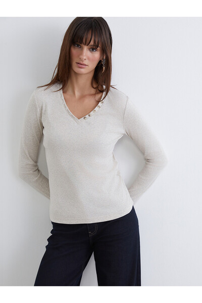 LC Waikiki Nevavm Farkıyla Soulife Beige Plain Standard & Regular Long Sleeve...