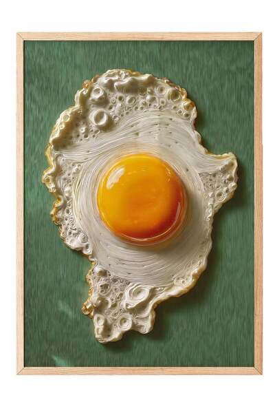 Postifull Egg Illustration Poster – Wooden Framed Artwork No:160437