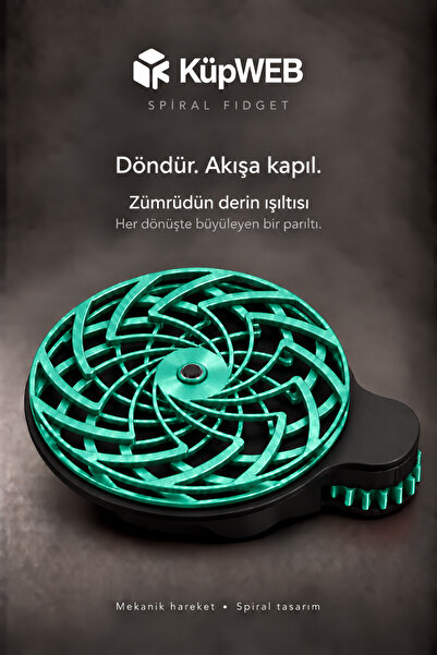Kupweb 3D Baskı Kinetik Dönen Fidget ve Masaüstü Dekoratif Obje