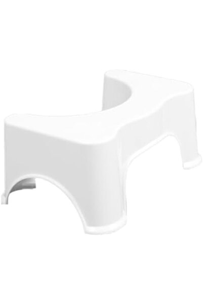 Plasticna - Healthy Bathroom Stool (Large) - Model No. (220) Practical and High Quality for Daily Use (White)