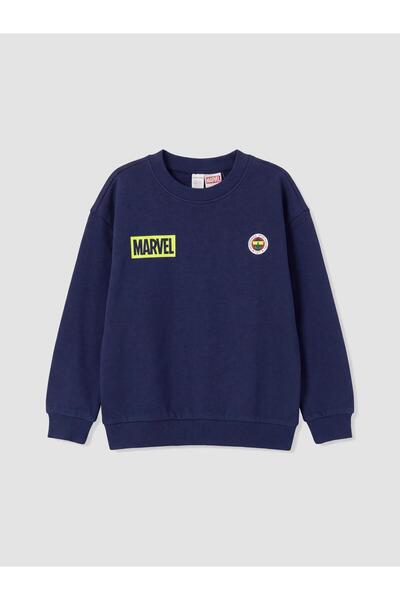 LC Waikiki Rmz Gi̇yi̇m Farkiyla Fb Marvel Printed Thick Sweatshirt