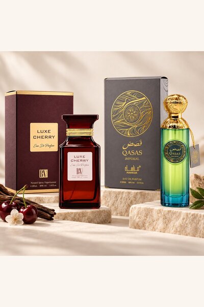 OEM Set 2 parfumuri arăbești 2x100 ml – Desert Crown: Luxe Cherry, Qasas Impe...