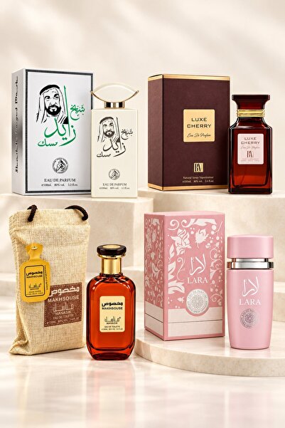 OEM Set 4 parfumuri arăbești 4x100 ml – Colecția Sultan: Lara Pink, Luxe Cher...