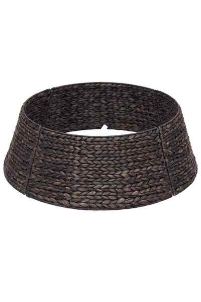 vidaxl Guler pentru Pomul de Crăciun Rotund Negru Ø 45 x 22 cm