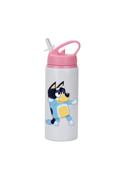 Photoretous Μπλούι Μπουκάλι 600ml Λευκό Ροζ Καπάκι