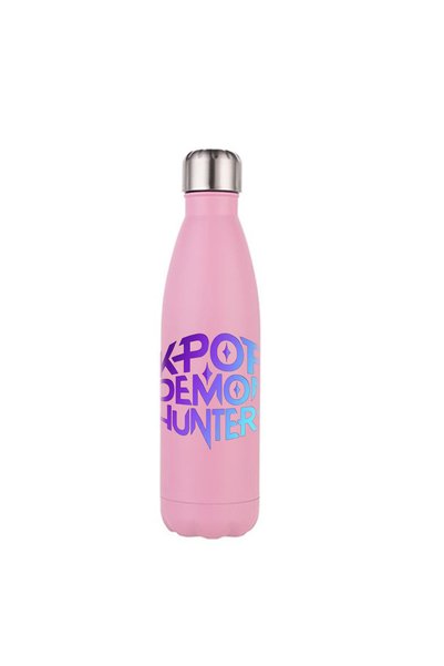 Photoretous Kpop Κυνηγοί Δαιμόνων Θερμός Μπουκάλι 500ml Ροζ Ματ