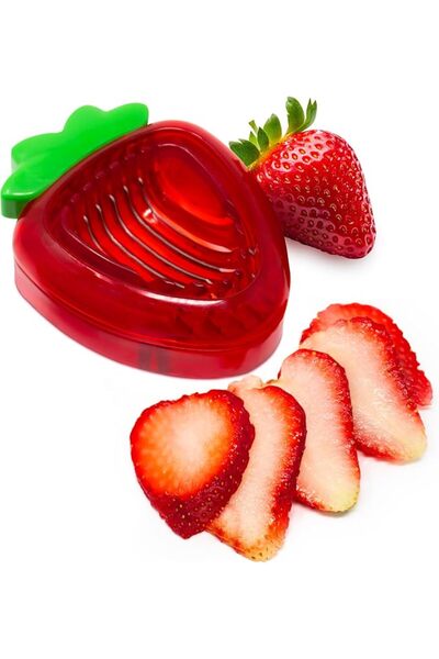 Joie Strawberry Slicer, Perfectly Even Fruit Cutter Tool, Ideal for Cakes, Pi...