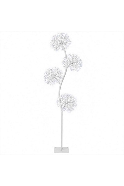 vidaxl Brad de Crăciun LED în formă de S Alb 18 x 18 x 150 cm Oțel