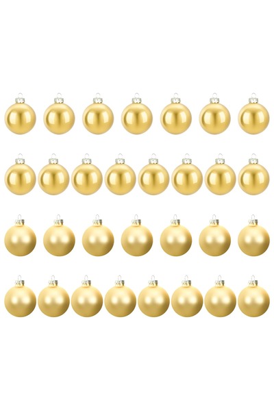 vidaxl Set de globuri de Crăciun 30 buc. Auriu 6 cm Polistiren