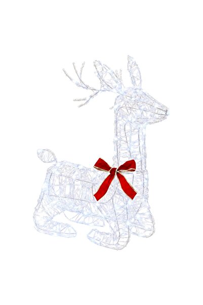 vidaxl Cerb de Crăciun 3D LOVIISA 140 LED-uri Alb rece 55 x 22 x 63 cm