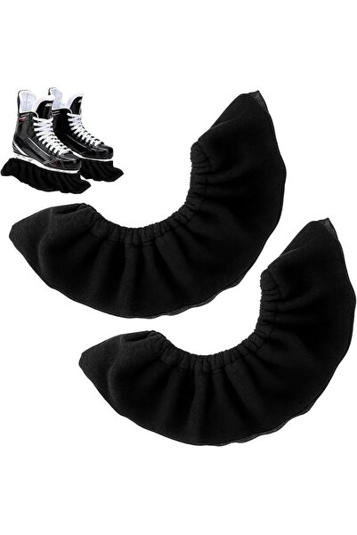 HOFEESEA 2Pack Larrel Ice Skate Blade Covers, Black Soft Ice Skate Guards Con...