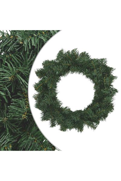 vidaxl Coronă de Crăciun Verde Ø 50 cm PVC