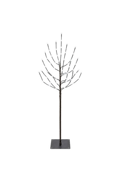 vidaxl Brad de Crăciun LED Negru 120 cm Oțel 100 LED-uri