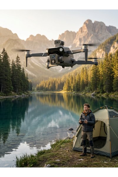 Çift Kameralı GPS Drone Geniş Açılı Havadan Görüntüleme Sistemi